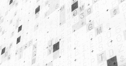 Abstract Digital Data with Geometric Patterns on White Background - Download Free Stock Images Pikwizard.com