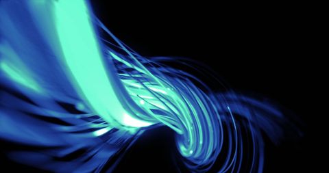 Vibrant Blue Light Trails Swirling on Black Background - Download Free Stock Images Pikwizard.com