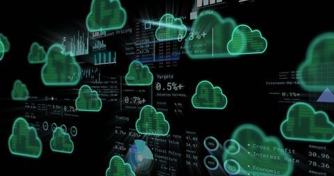 Futuristic Data Processing with Cloud Technology Visual - Download Free Stock Images Pikwizard.com