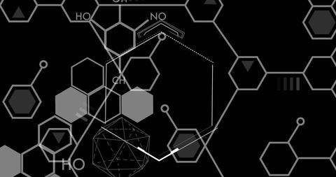 Futuristic digital interface with abstract geometric design