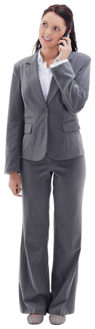 transparent businesswoman communicating on phone in professional attire - Download Free Stock Videos Pikwizard.com