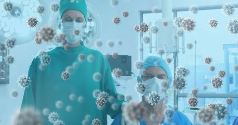 Healthcare Professionals Battling COVID-19 in Hospital Environment