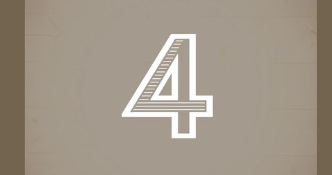 Digital Number 4 on Gray Background with Copy Space - Download Free Stock Images Pikwizard.com