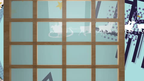 Joyful Christmas Animation with Santa and Reindeer through Window