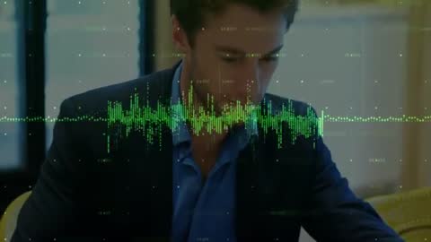 Professional Engaging with Digital Interface in Modern Workspace