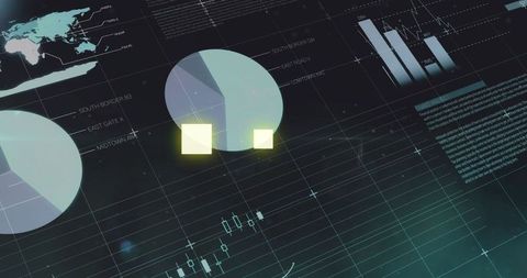 Futuristic Data Analytics Interface with Glowing Graphs and Charts - Download Free Stock Images Pikwizard.com