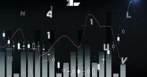 Financial Data Analytics Digital Display With Dynamic Charts - Download Free Stock Images Pikwizard.com