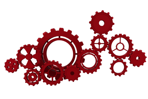 Red Gears and Cogs on Transparent Background Illustrating Engineering Concept - Download Free Stock Videos Pikwizard.com