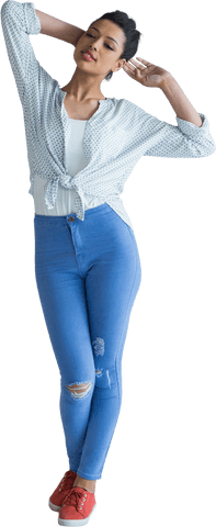 Transparently Relaxed Young Woman Enjoying Her Day