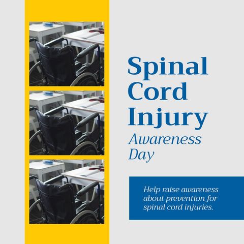 spinal cord injury awareness poster featuring wheelchairs - Download Free Stock Templates Pikwizard.com