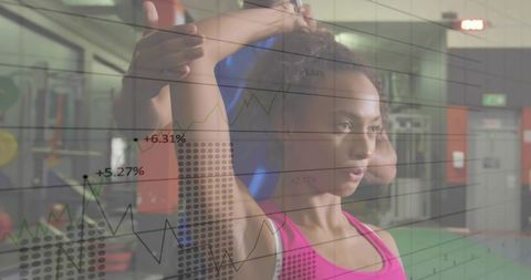 Interactive Workout Session in Gym with Health Data Visualizations