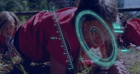 Kids Engaging in Outdoor Obstacle Course Adventure