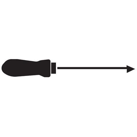 Transparent screwdriver icon illustration on clear background