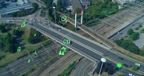 Smart city network eco technology supporting sustainable urbanization