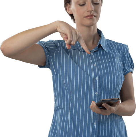 Caucasian Woman Using Smartphone Transparent Background - Download Free Stock Videos Pikwizard.com