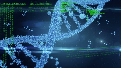 Biotechnology and DNA Analysis Concept with Digital Code Integration