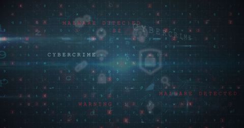 Digital Cybercrime Warning Over Data Matrix - Download Free Stock Images Pikwizard.com
