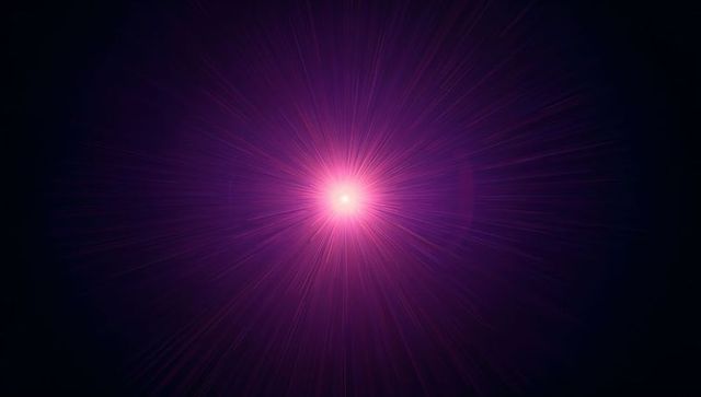 Futuristic cosmic burst of luminous vibrant energy in dark