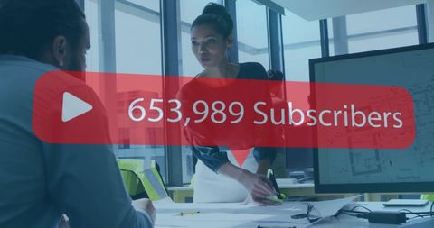 Digital marketing analytics in modern corporate office