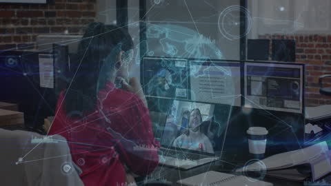 Digital Learning with Global Connections in Modern Workspace