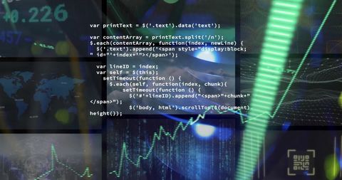 Financial Data Processing on Digital Screens - Download Free Stock Images Pikwizard.com