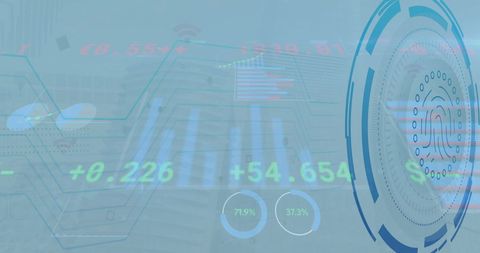 Abstract Financial Data with Blue Digital Elements - Download Free Stock Images Pikwizard.com