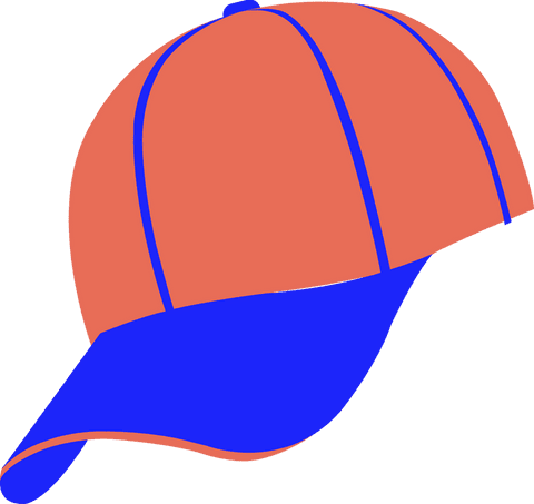 Vibrant Two-Tone Flat Vector Cap on Transparent Background - Download Free Stock Videos Pikwizard.com
