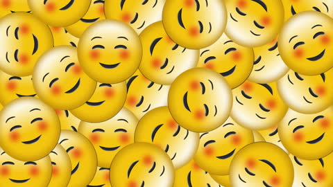 Warm Smiley Emoji Pattern Overlay