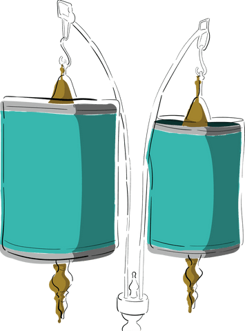 decorative transparent table lamp with turquoise shades - Download Free Stock Videos Pikwizard.com