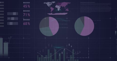 Futuristic Digital Screen with Global Financial Data Visualization - Download Free Stock Images Pikwizard.com