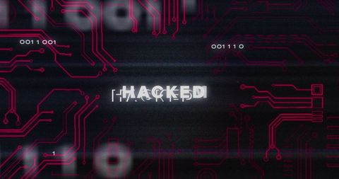 Digital Hacked Text with Computer Circuit Design - Download Free Stock Images Pikwizard.com
