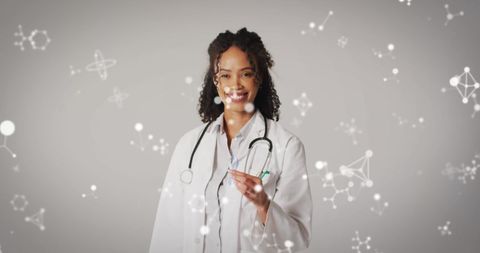 Smiling Doctor with Molecular Network Visualization