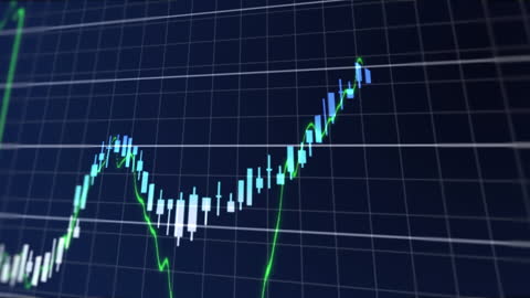 Dynamic Financial Data Analysis on Digital Grid Background