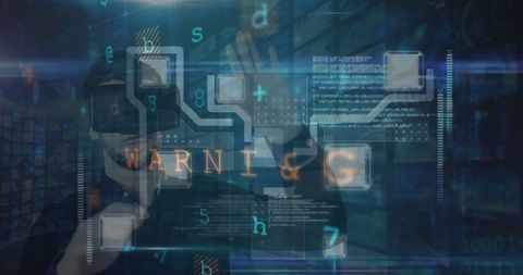 Virtual Reality and Cybersecurity Interface with Coded Layers - Download Free Stock Images Pikwizard.com