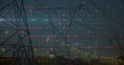 Cyber Attack Warning on Power Grid - Download Free Stock Images Pikwizard.com