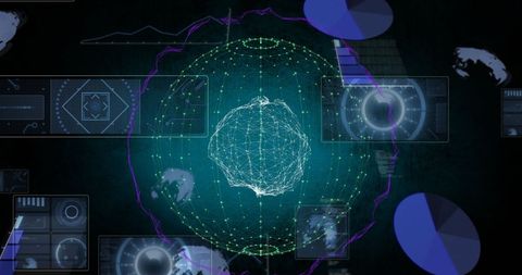 Digital Interfaces with Global Data Network Visualization - Download Free Stock Images Pikwizard.com