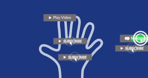 Digital interaction hand symbolizing social media engagement