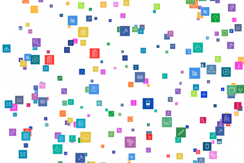 Transparent Web of Multicolored Networking Icons for Digital Connectivity Concept - Download Free Stock Videos Pikwizard.com