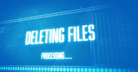 Data Backup and Deletion Process on Digital Screen - Download Free Stock Images Pikwizard.com