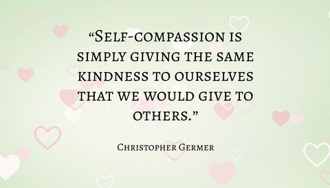 Inspirational Quote on Self-Compassion with Heart Designs - Download Free Stock Templates Pikwizard.com