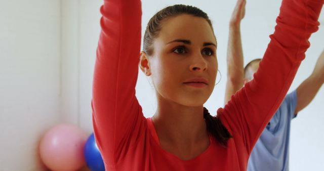 Young Woman Practicing Yoga in Studio - Download Free Stock Images Pikwizard.com