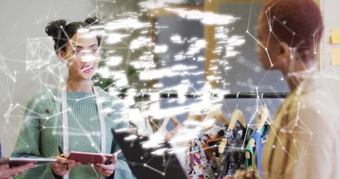 Creative Fashion Designers Collaborating with Digital Network Effects