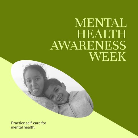 Mental Health Awareness Week Promo with Happy Children - Download Free Stock Templates Pikwizard.com