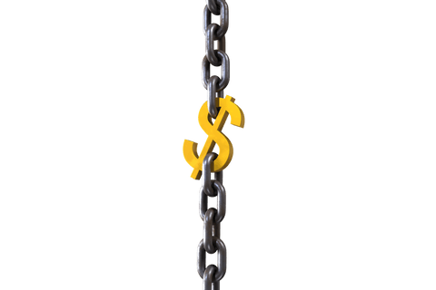 transparent chains linked to dollar symbol in 3d design - Download Free Stock Videos Pikwizard.com