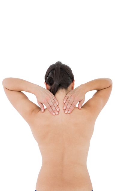 Woman Touching Painful Neck on Transparent Background - Download Free Stock Videos Pikwizard.com