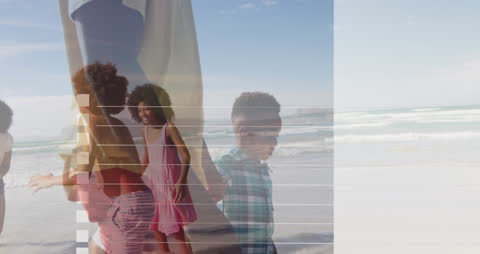 Family Enjoying Beach Time with Fun and Playful Activities