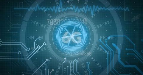Futuristic Data Processing Interface with 6G Technology Focus - Download Free Stock Images Pikwizard.com