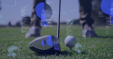 Innovative Golf Technology with Data Analysis Graphics