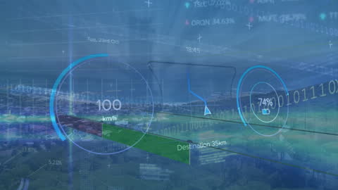 Futuristic Data Interface Over Modern Cityscape Highlighting Digital Connectivity