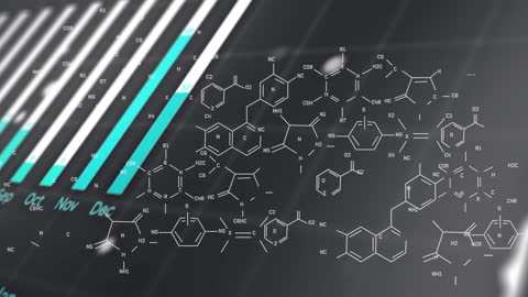 Chemical Structures Over Data Analytics Concept
